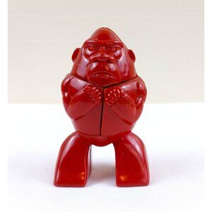Vintage Red Gorilla Transforming Robot Toy Figure 2.5" 1995 Colorful Action Coll